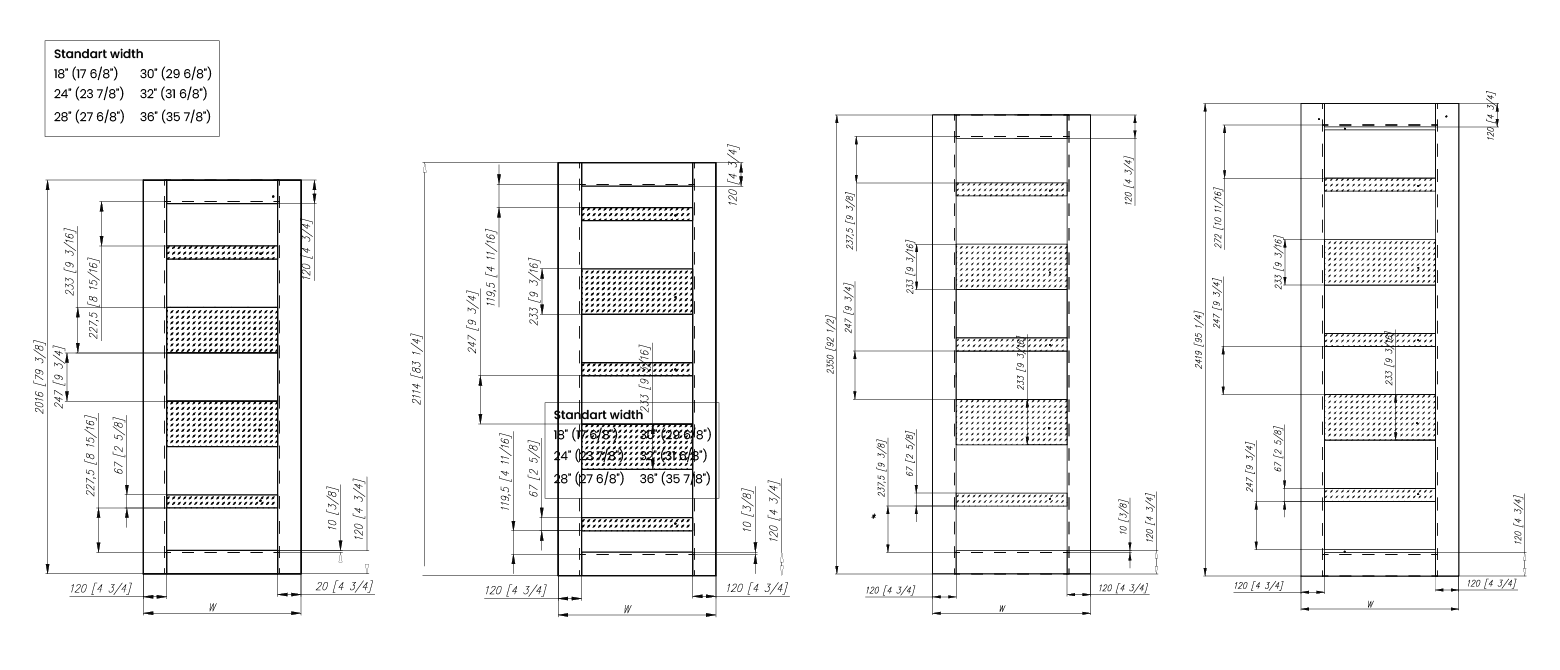 MIRELLA VETRO BLACK MATTE BARN BELLDINNI MODERN INTERIOR DOOR - 4