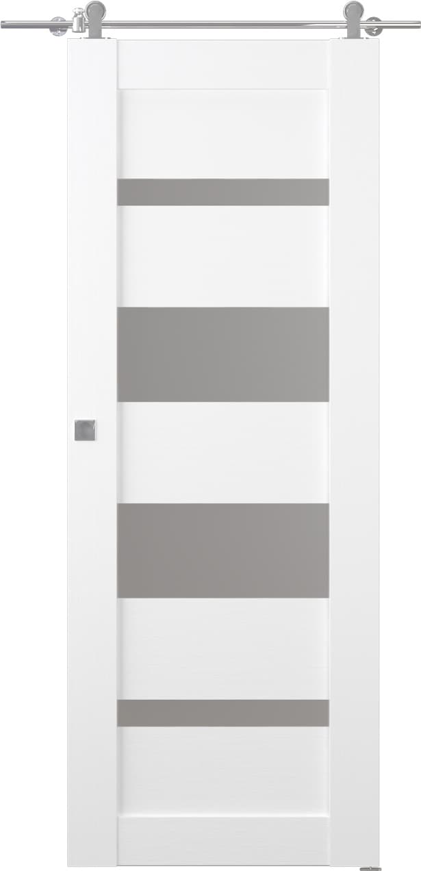 MIRELLA VETRO BIANCO NOBLE BARN BELLDINNI MODERN INTERIOR DOOR - 1