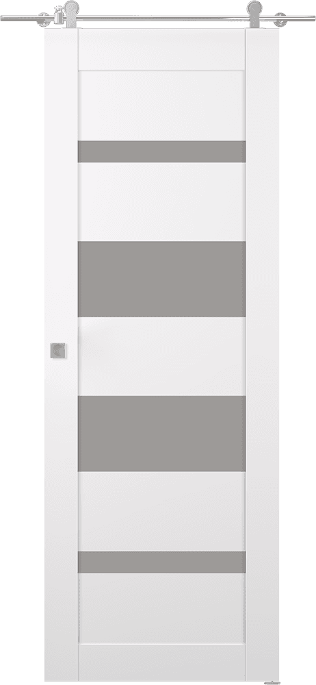 MIRELLA VETRO SNOW WHITE BARN BELLDINNI MODERN INTERIOR DOOR - 1