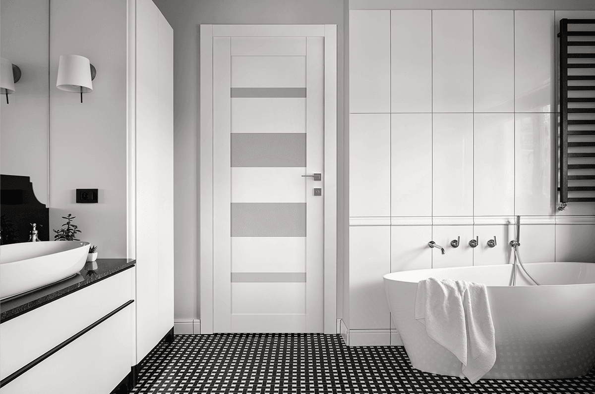 MIRELLA VETRO SNOW WHITE BARN BELLDINNI MODERN INTERIOR DOOR - 3